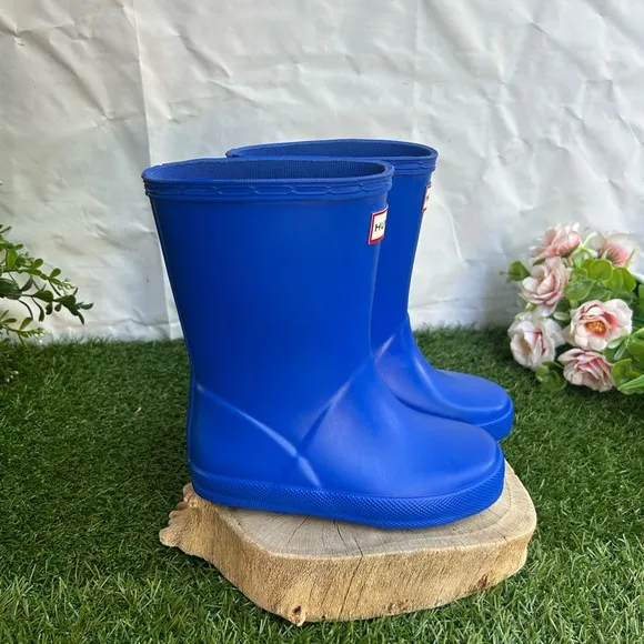 Hunter LITTLE KIDS ORIGINAL FIRSTCLASSIC BOOTS Colour: CRUISE BLUE unisex 9 new