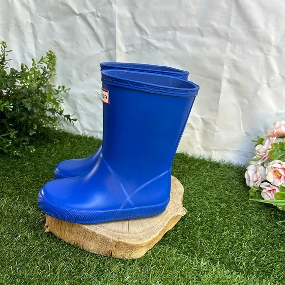 Hunter LITTLE KIDS ORIGINAL FIRSTCLASSIC BOOTS Colour: CRUISE BLUE unisex 9 new