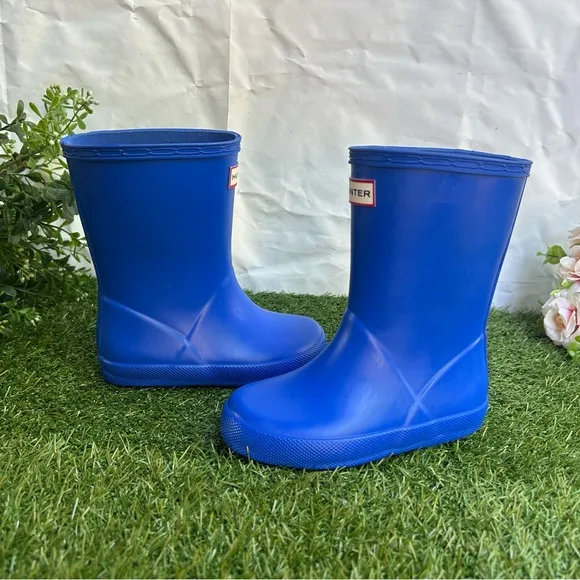 Hunter LITTLE KIDS ORIGINAL FIRSTCLASSIC BOOTS Colour: CRUISE BLUE unisex 9 new