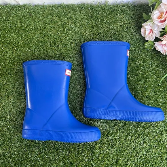 Hunter LITTLE KIDS ORIGINAL FIRSTCLASSIC BOOTS Colour: CRUISE BLUE unisex 9 new