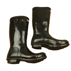 Hunter Original Kids Gloss Rain Boots JFT6000RGL Black Size 5B / 6G Tall Glossy