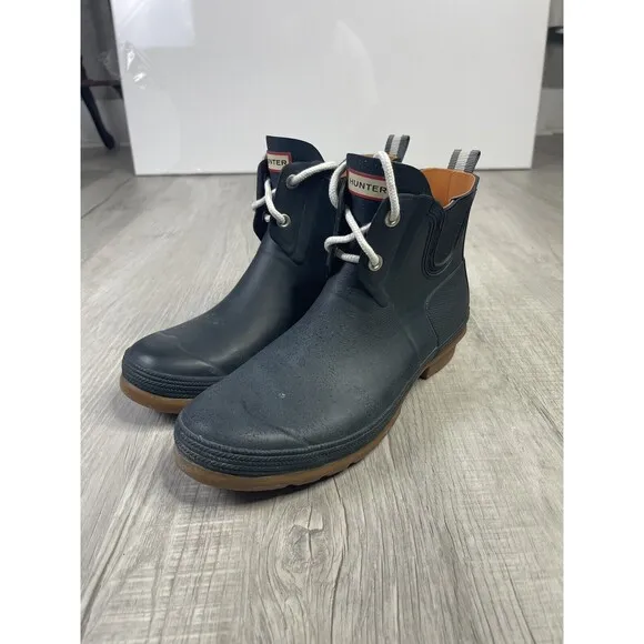 Hunter Women’s Matte Navy Sissinghurst Laced Boots Size 9 Hiking Outdoor Fall M