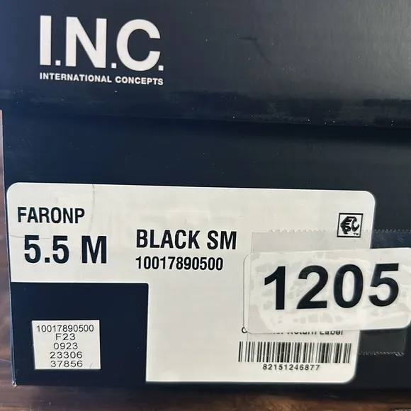 INC International Concepts Faron Black Knee High Riding Boot Size 5.5