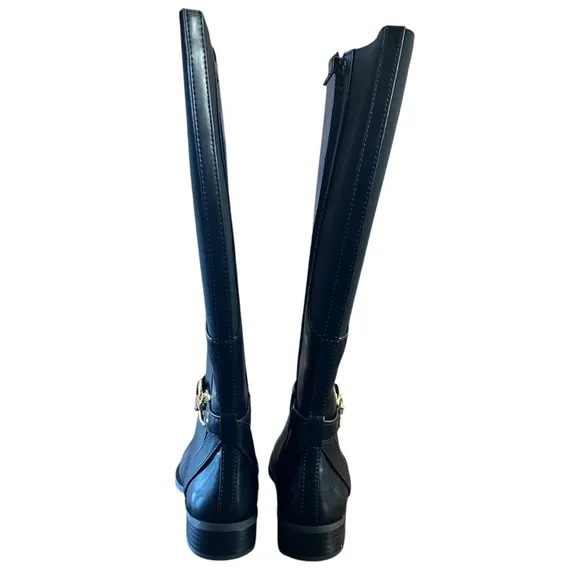 INC International Concepts Faron Black Knee High Riding Boot Size 5.5