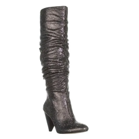 INC Women’s Almond Toe Knne Hight Fashion Rinesthones Boots Size 6.5