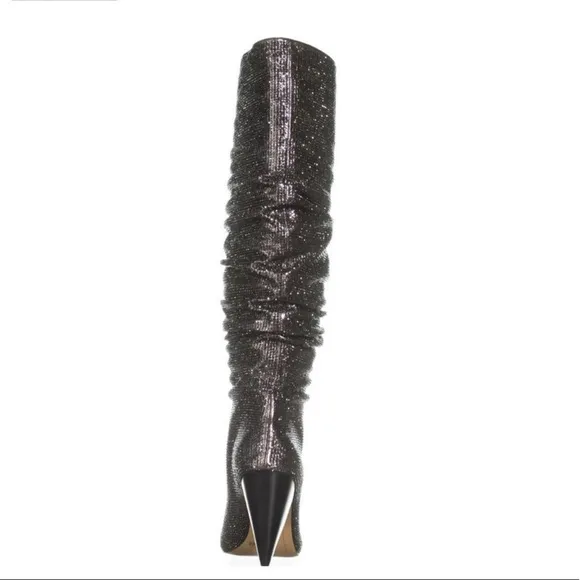 INC Women’s Almond Toe Knne Hight Fashion Rinesthones Boots Size 6.5
