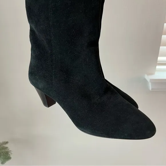 Isabel Marant Etoile Robby Black Suede Knee High Boots Size 36 US Size 6