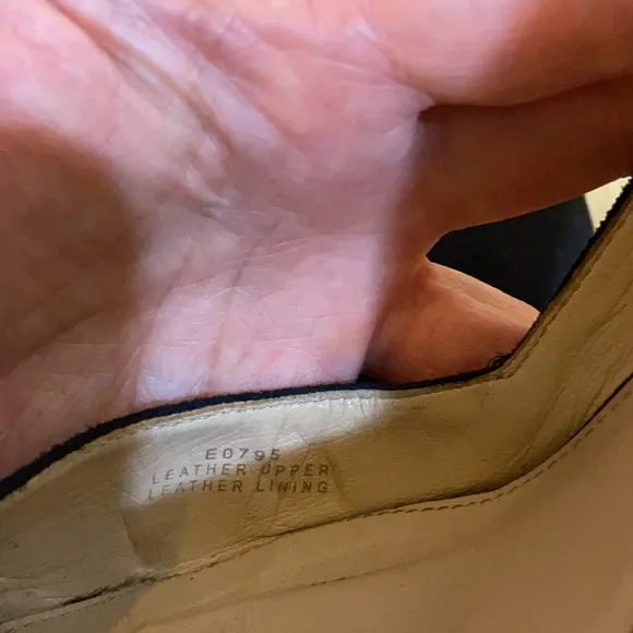J Crew black leather heals 2”