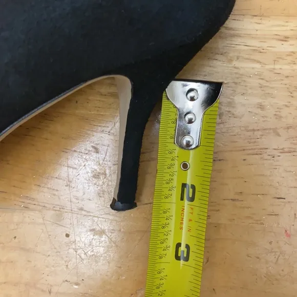 J Crew black leather heals 2”