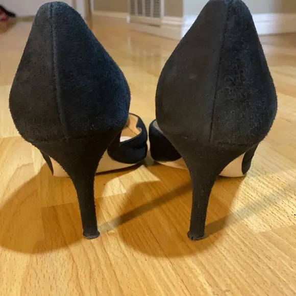 J Crew black leather heals 2”