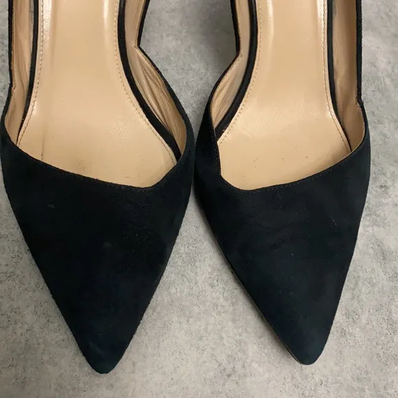 J Crew black leather heals 2”