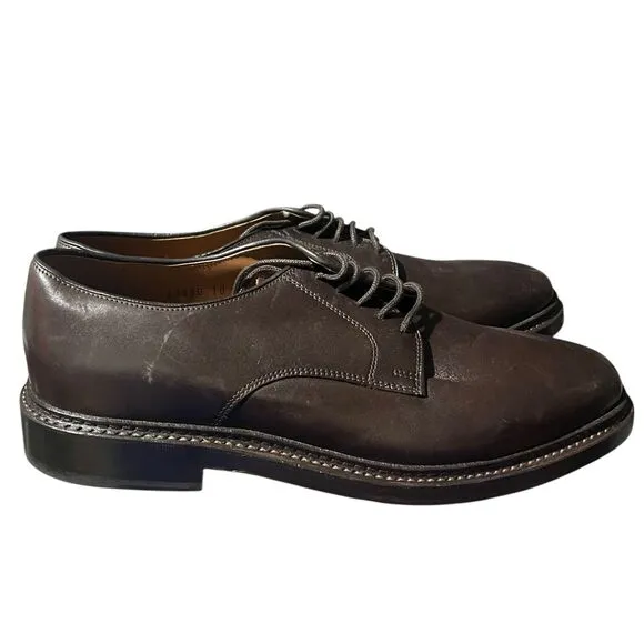 J CREW Shoes Mens 10 Ludlow Derbys Dark Brown Leather Lace Up $248 AH880