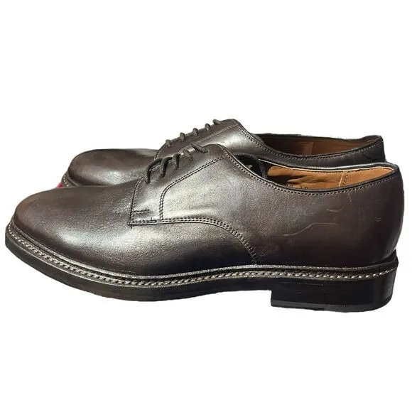 J CREW Shoes Mens 10 Ludlow Derbys Dark Brown Leather Lace Up $248 AH880