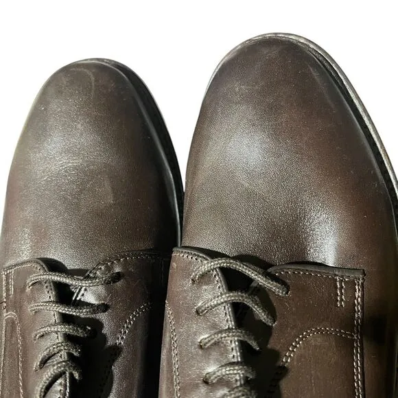 J CREW Shoes Mens 10 Ludlow Derbys Dark Brown Leather Lace Up $248 AH880