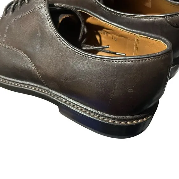 J CREW Shoes Mens 10 Ludlow Derbys Dark Brown Leather Lace Up $248 AH880