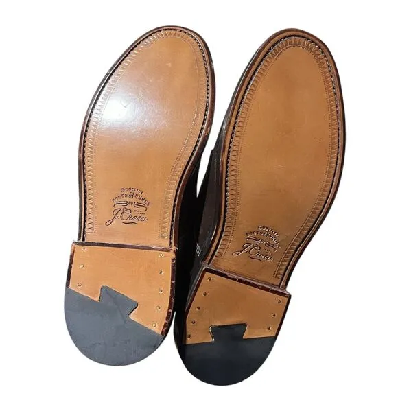 J CREW Shoes Mens 10 Ludlow Derbys Dark Brown Leather Lace Up $248 AH880