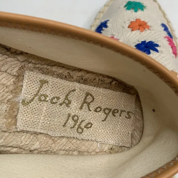 Jack Rogers Palmer Espadrille Slip-ons Embellished Shoes  S-163 Sz 10
