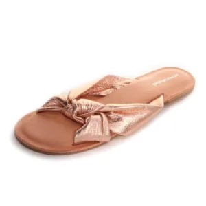 Jeffrey campbell sandals zocalo slide bow tie metallic womens shoes EUR 40 US 9