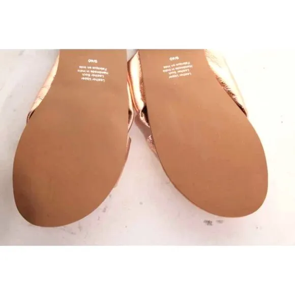 Jeffrey campbell sandals zocalo slide bow tie metallic womens shoes EUR 40 US 9