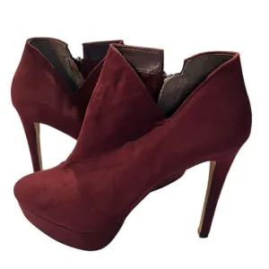 Jessica Simpson Womens Raxen Platform Booties, Wine Size 9.5M