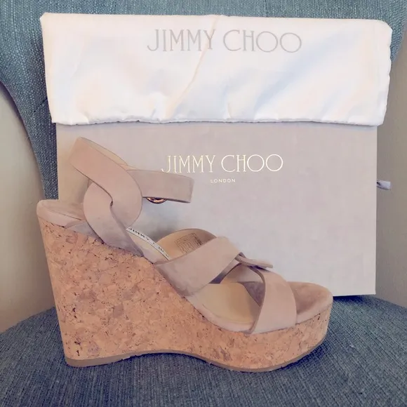 Jimmy Choo Aleili Suede Platform Sandals