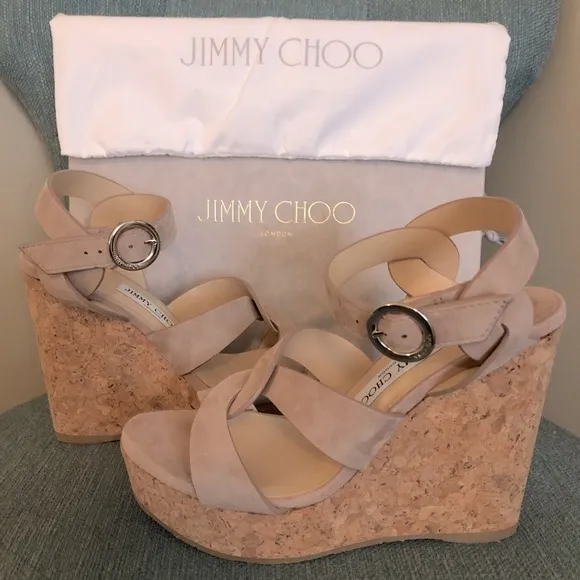 Jimmy Choo Aleili Suede Platform Sandals