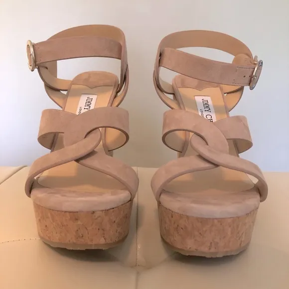Jimmy Choo Aleili Suede Platform Sandals