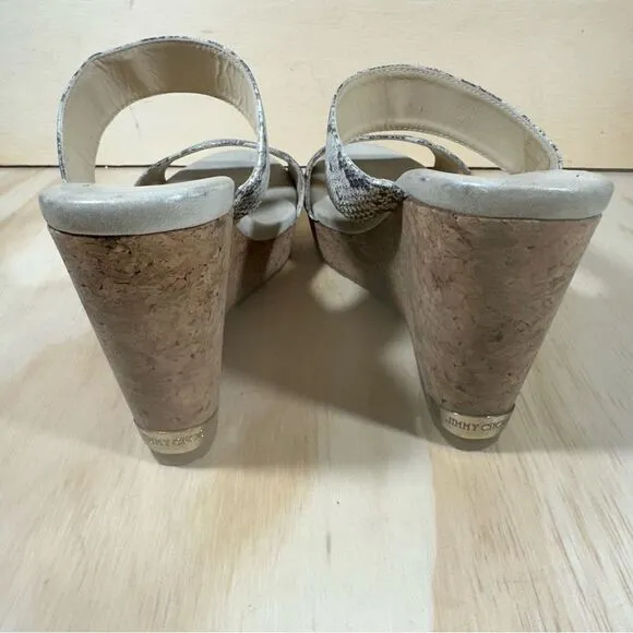Jimmy Choo Animal Print Wedge Sandals Women’s Size 7