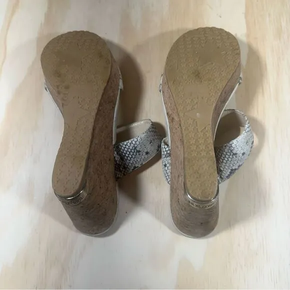 Jimmy Choo Animal Print Wedge Sandals Women’s Size 7