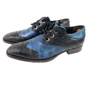 John Fluevog Wingtip Blue Artsy Shoes Men's 7.5 &amp; WOMAN’S 9.5 10 come w/box