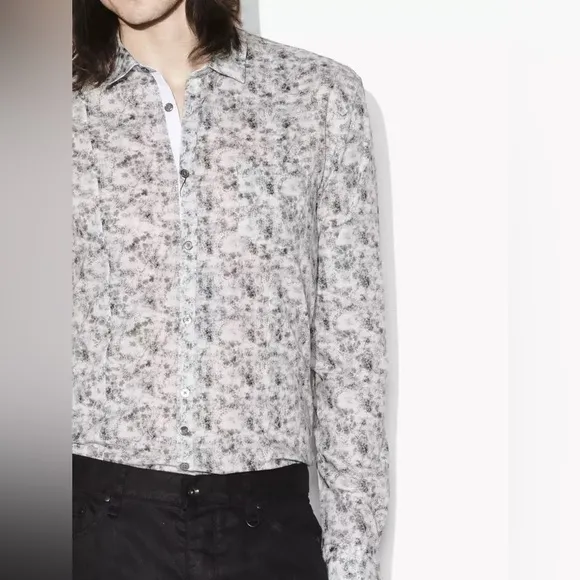 John Varvatos Abstract Leaf Shirt. Size Small