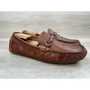 Johnston &amp; Murphy 25-246 Mens Loafer  Brown Leather Horsebit Slip On  Shoes 9M