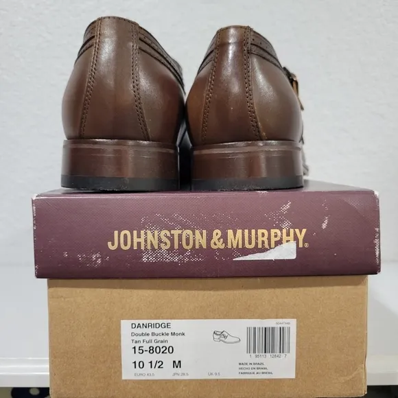 Johnston &amp; Murphy® Danridge Double Monk Men’s Work Shoes | 10.5| NIB