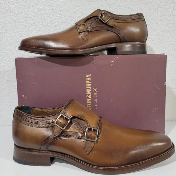 Johnston &amp; Murphy® Danridge Double Monk Men’s Work Shoes | 10.5| NIB