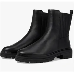 🌸JOHNSTON &amp; MURPHY🌸 Gianna Gore Lug Sole Black Full Grain Leather Boots Size: 7M
