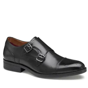 Johnston &amp; Murphy Hawthorn Double Buckle Dress Shoes 9.5 Mens Monk Strap Leather