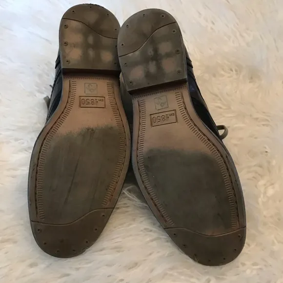 Johnston &amp; Murphy J&amp;M 1850 black leather‎ loafers