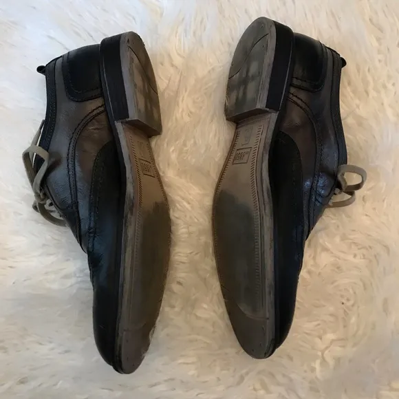 Johnston &amp; Murphy J&amp;M 1850 black leather‎ loafers