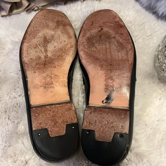 Johnston &amp; Murphy Men’s Black Leather Loafer Slip On Tassel Dress Shoes  Sz 9