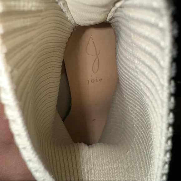 JOIE x Revolve Neely Block Heel Bootie, Ivory, Size 9, EUC