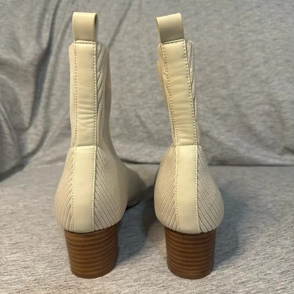JOIE x Revolve Neely Block Heel Bootie, Ivory, Size 9, EUC