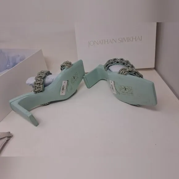 Jonathan Simkhai Women's Walker Crystal Rope Heeled Sandals Size 11 US / 41 EU