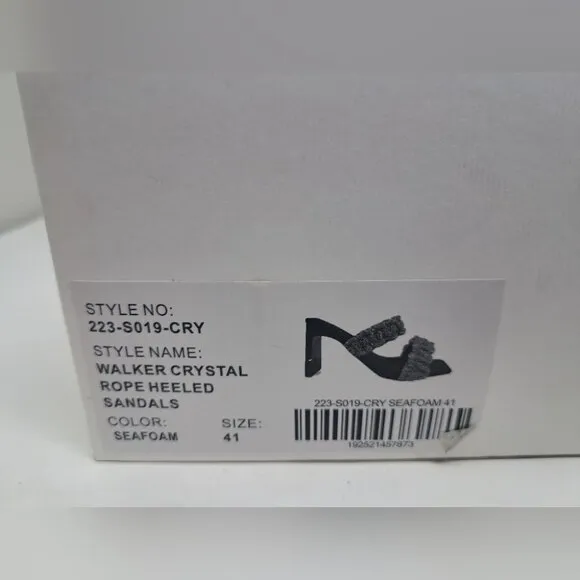 Jonathan Simkhai Women's Walker Crystal Rope Heeled Sandals Size 11 US / 41 EU