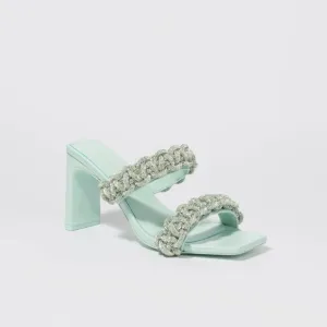 Jonathan Simkhai Women's Walker Crystal Rope Heeled Sandals Size 11 US / 41 EU