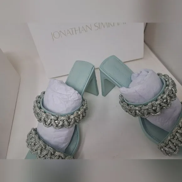 Jonathan Simkhai Women's Walker Crystal Rope Heeled Sandals Size 11 US / 41 EU