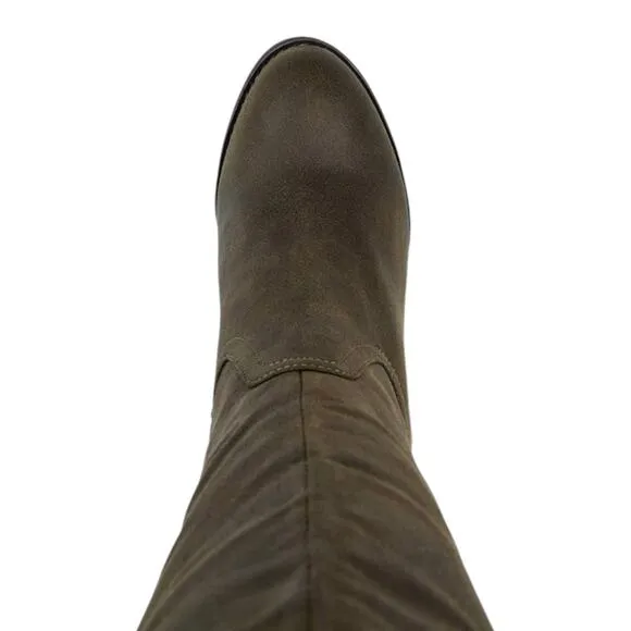 Journee Women's Jezebel Wide Calf Boots Olive Size 5 1/2