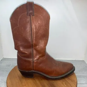 Justin 1108 Brown Men’s 9 D Leather Western Cowboy Boots Made In USA Comfort