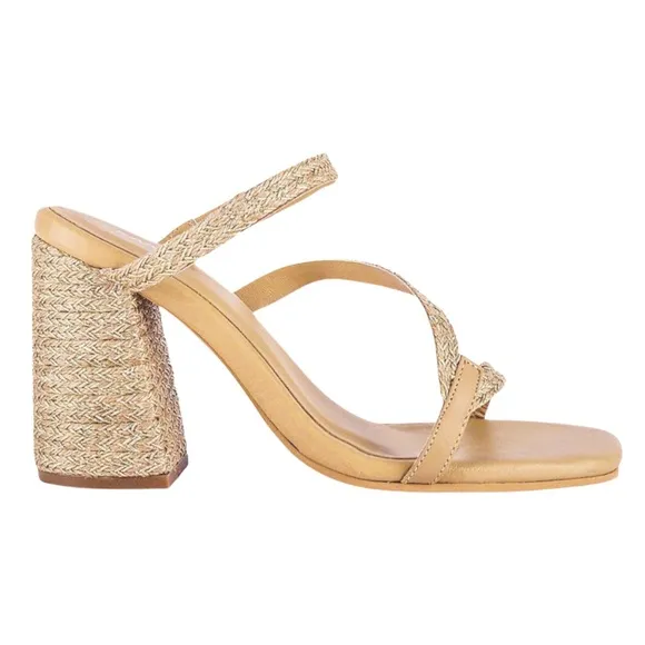 KAANAS • Bali Naked Yute Heels Strappy Sandals Shoes Includes Box