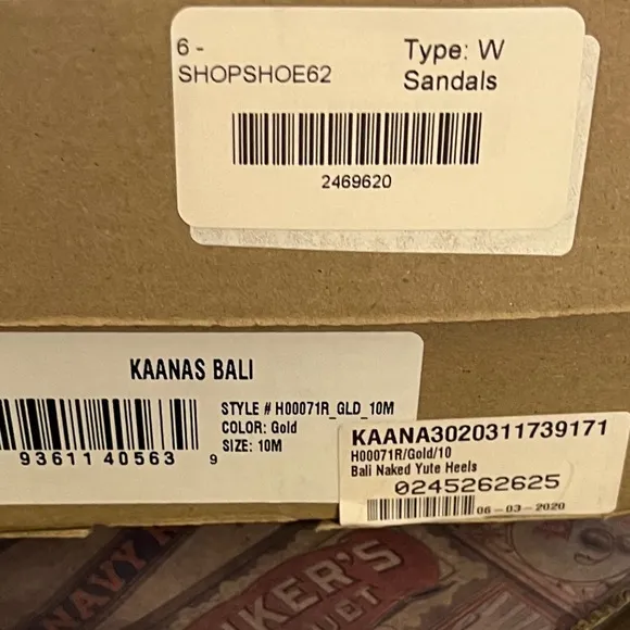 KAANAS • Bali Naked Yute Heels Strappy Sandals Shoes Includes Box