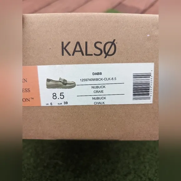 kalso earth shoes 8.5 womens DABB nubuck Chalk‎ White slip on new in box
